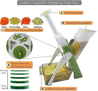 5-in-1 Multifunctional Vegetable Cutter and Slicer