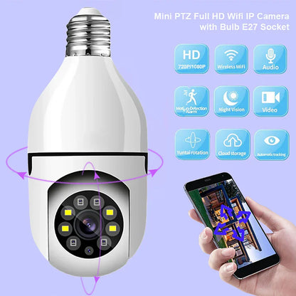 Wireless Wifi  360° Light Bulb Camera